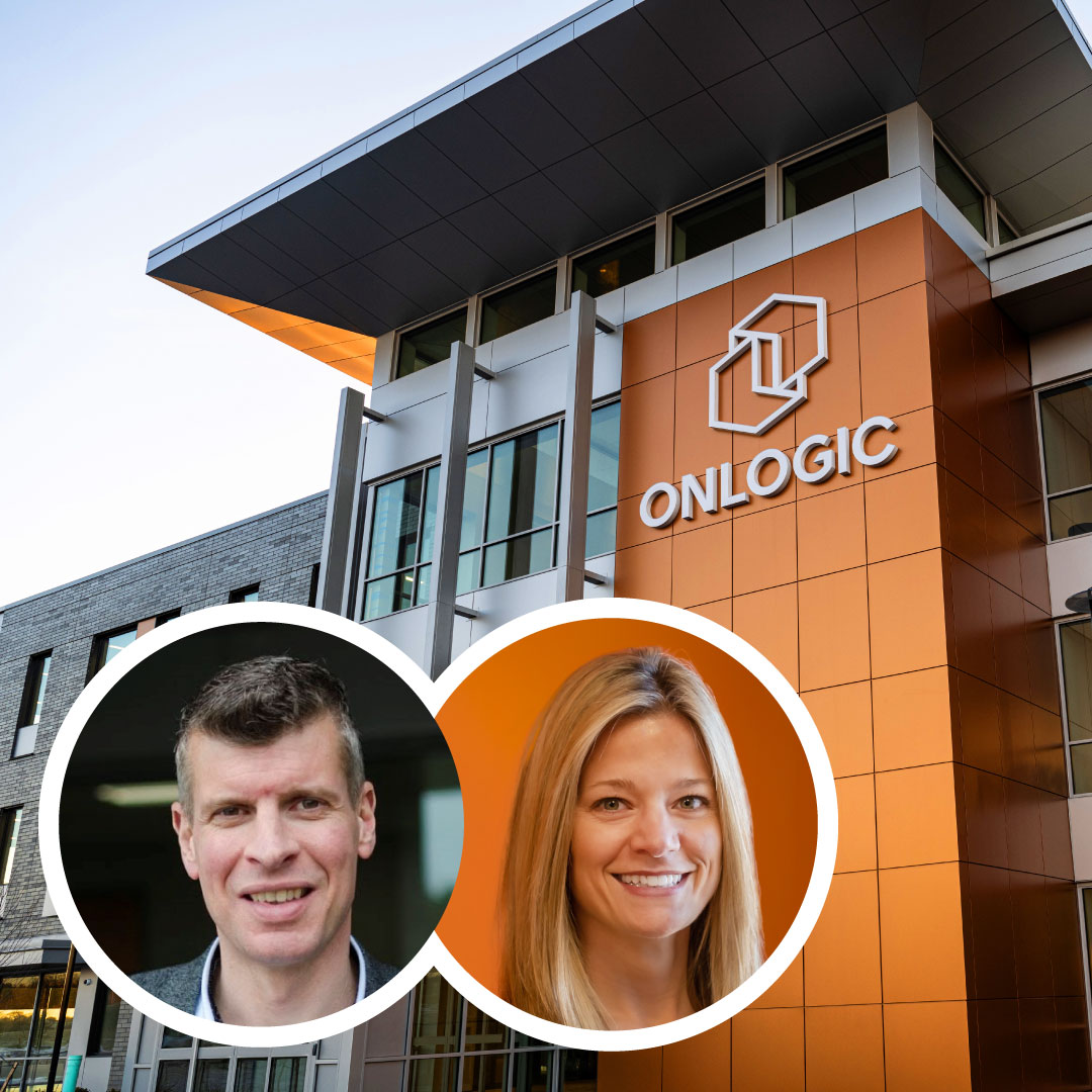 Roland Groeneveld and Lauren Lavallee of OnLogic speak at Tech Jam 2024